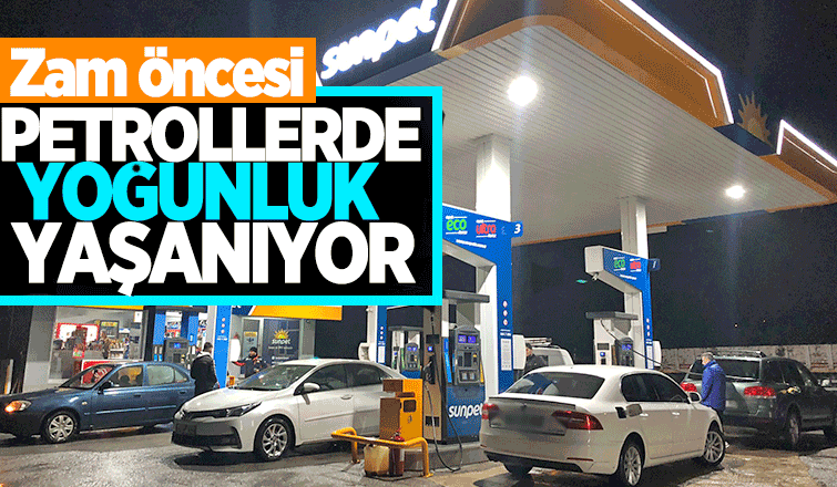 Akaryakıt istasyonlarında kuyruk