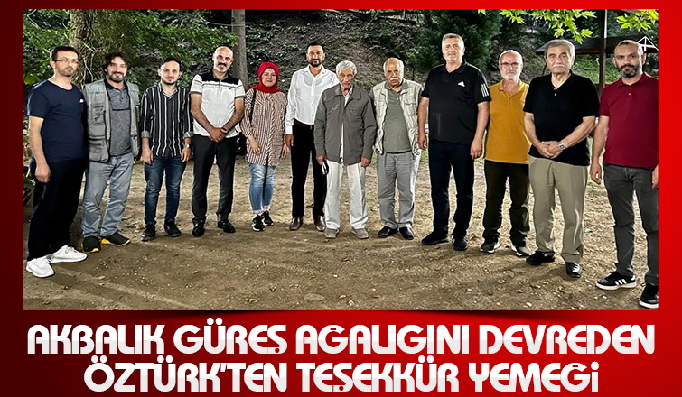 Akbalık Güreş Ağalığını devreden Öztürk'ten gazetecilere teşekkür