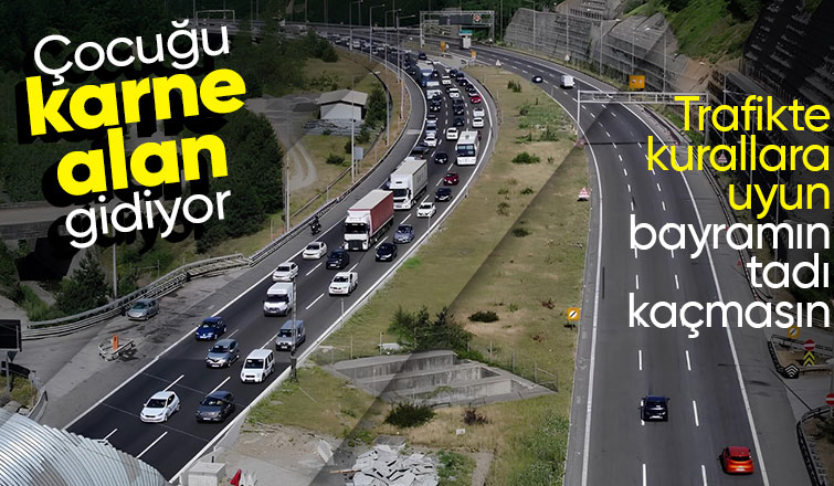 Akın akın gidiyorlar: Bayram trafiği havadan görüntülendi...