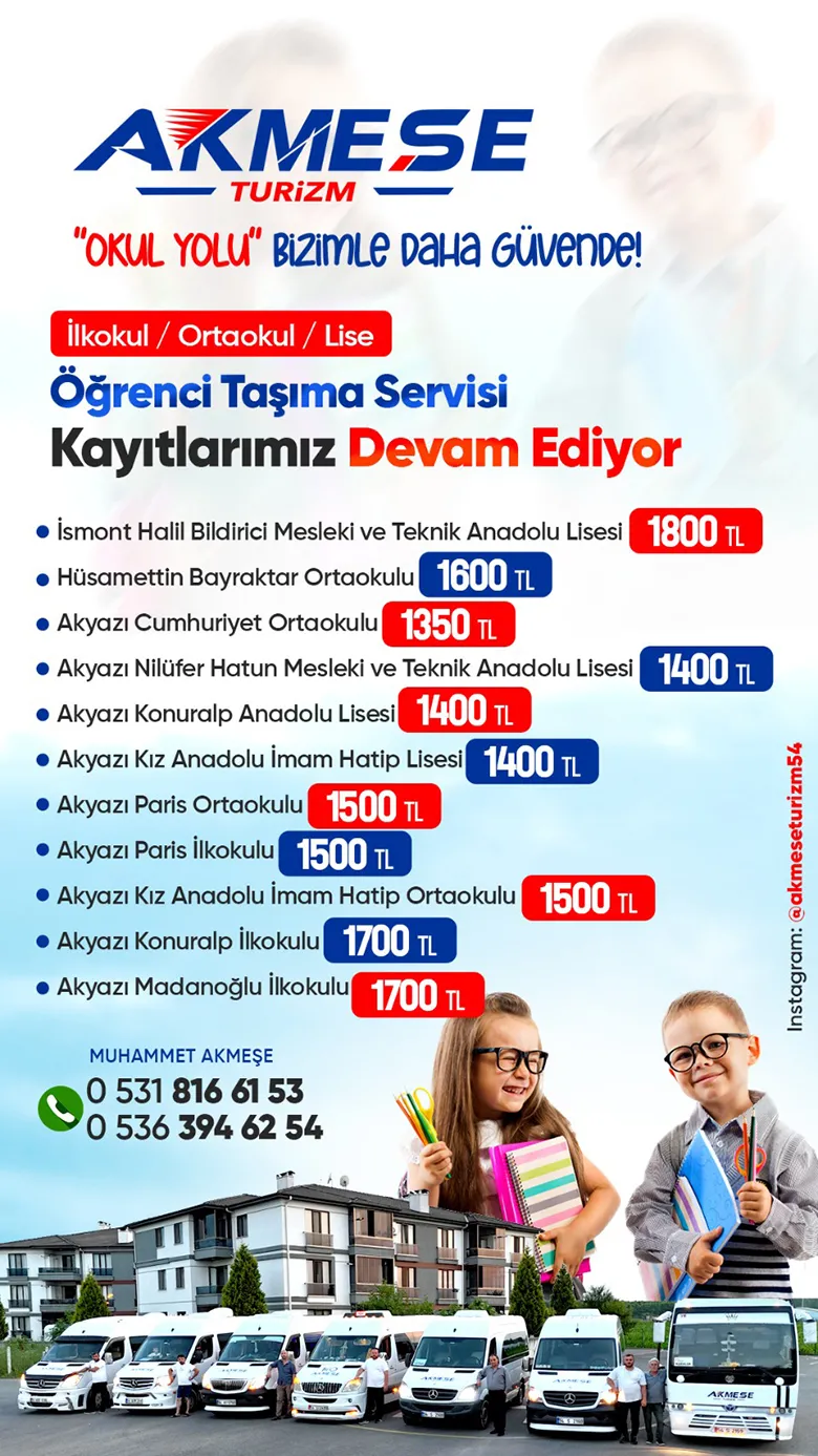 Akmeşe Turizm Öğrenci Servis Kayıtları Başladı!