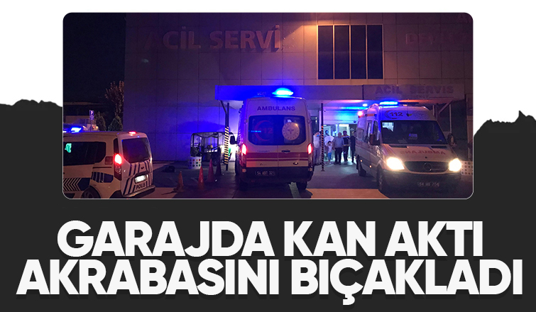 Akrabasını bıçakladı