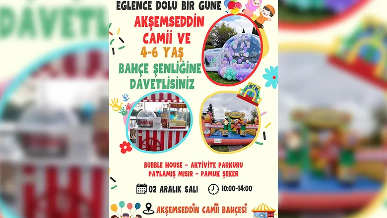 Akşemseddin Camii’nde Miniklere Özel Bahçe Şenliği