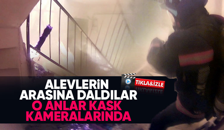 Aksiyon film sahnesi değil, itfaiyenin yangına müdahalesi