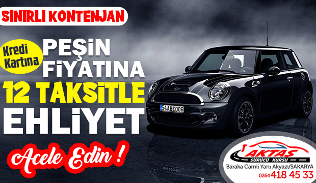 Aktaş sürücü kursunda kampanya