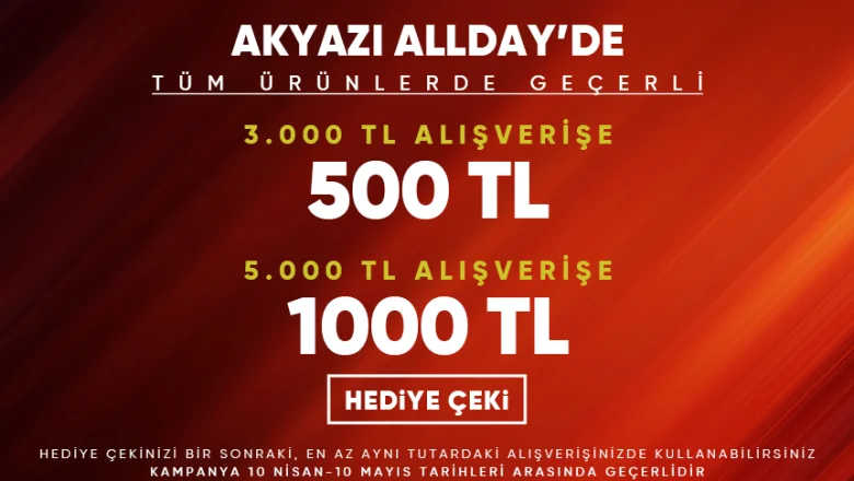 Akyazı Allday'de dev indirim başladı! Yetişen alır!