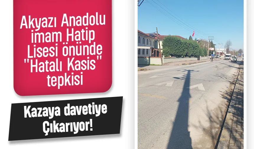 Akyazı Anadolu İmam Hatip Lisesi önünde kasis tepkisi
