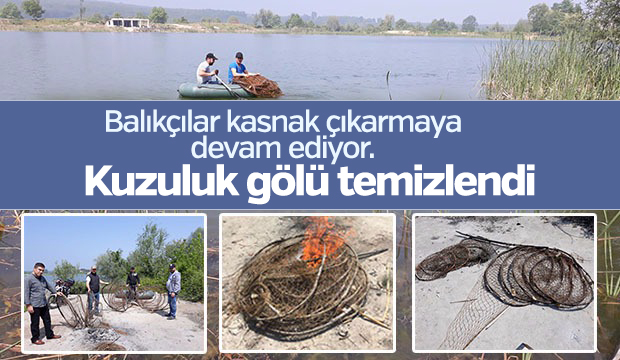 Akyazı Avcılar ve Balıkçılar Grubundan Gölde Temizlik