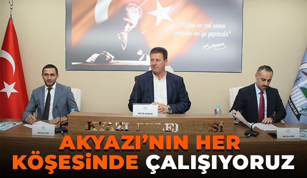 Akyazı Belediyesi Ekim ayı olağan meclis toplantısı yapıldı