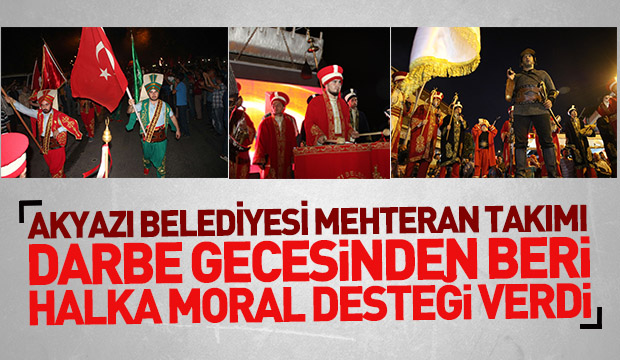 Akyazı Belediyesi Mehteran Takımı Vatandaşlarımıza Moral Desteği Verdi