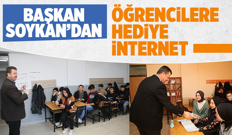 Akyazı Belediyesi'nden sınava hazırlanan öğrencilere internet hediyesi