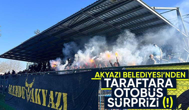 Akyazı Belediyesi’nden  taraftara otobüs sürprizi 
