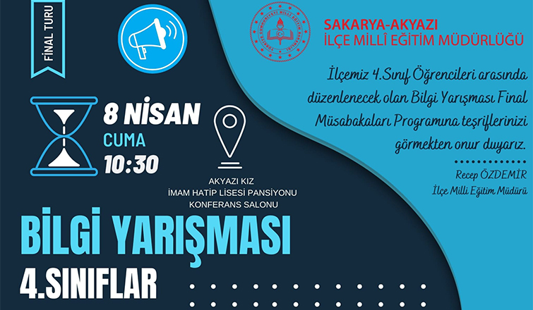 Akyazı Bilgi Yarışması'nın finali yapılacak