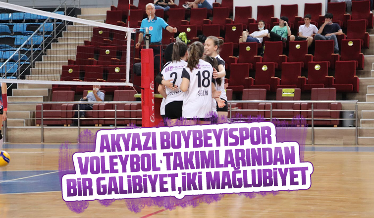 Akyazı Boybeyispor Voleybol takımlarından bir galibiyet iki mağlubiyet