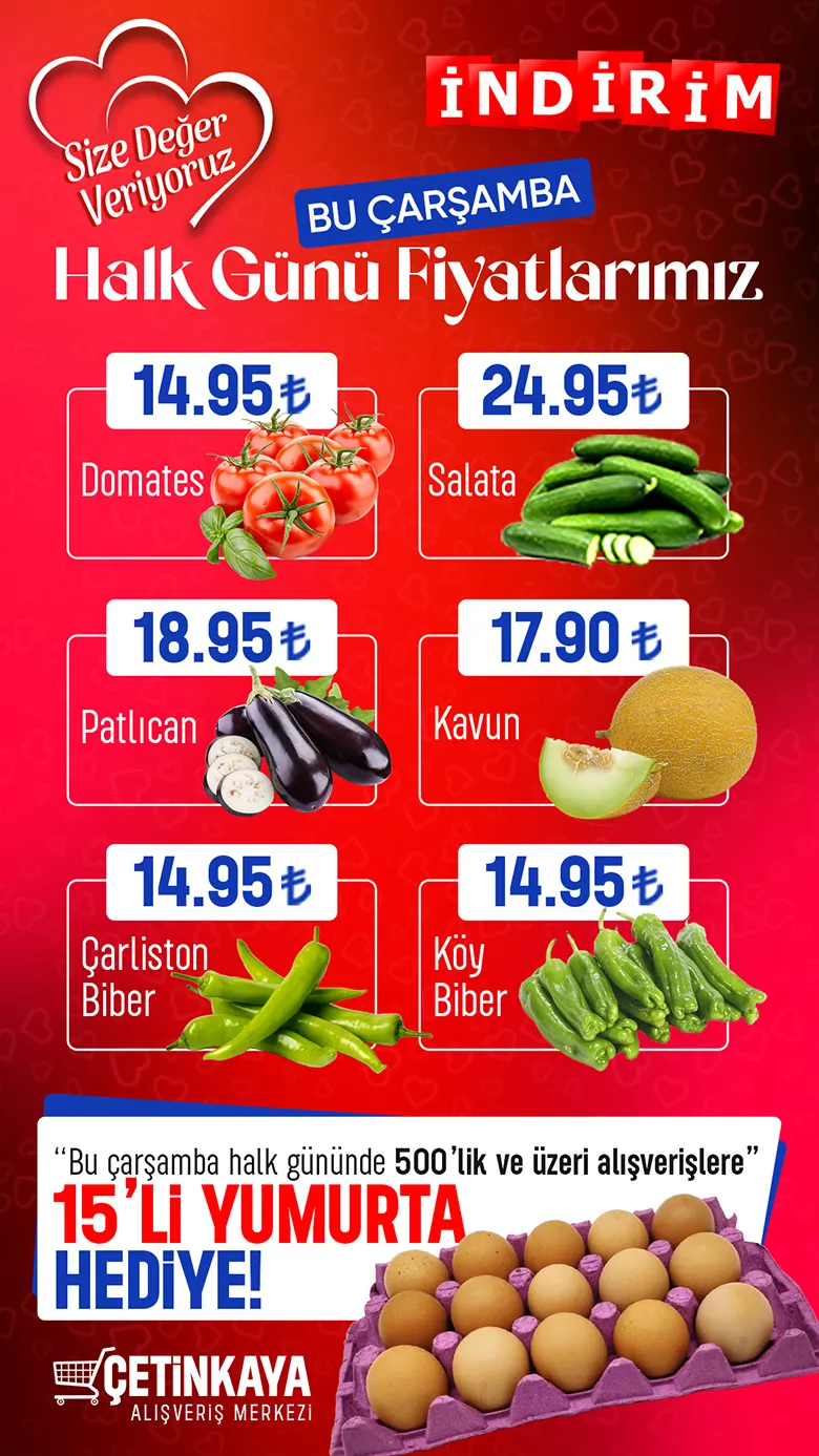 Akyazı Çetinkaya Market'ten Büyük Çarşamba Sürprizi: Hediye Yumurta!
