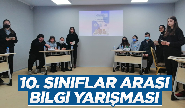 Akyazı'da 10. sınıflar arası bilgi yarışması düzenlendi