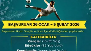 Akyazı'da Ayak Tenisi Turnuvası'na davet