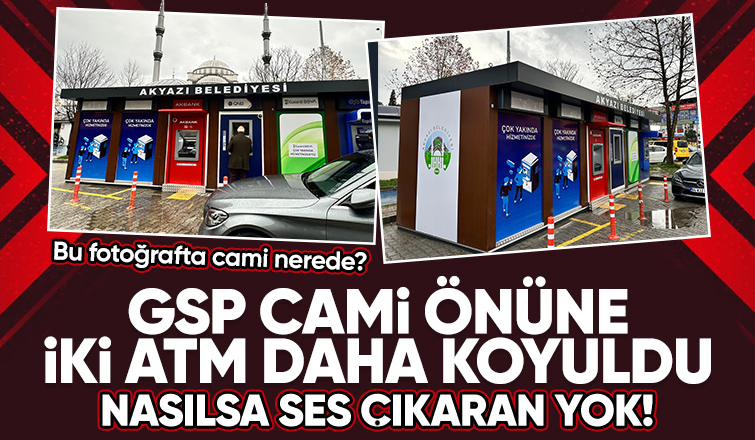Akyazı'da caminin siluetini bozan ATM'lere tepki