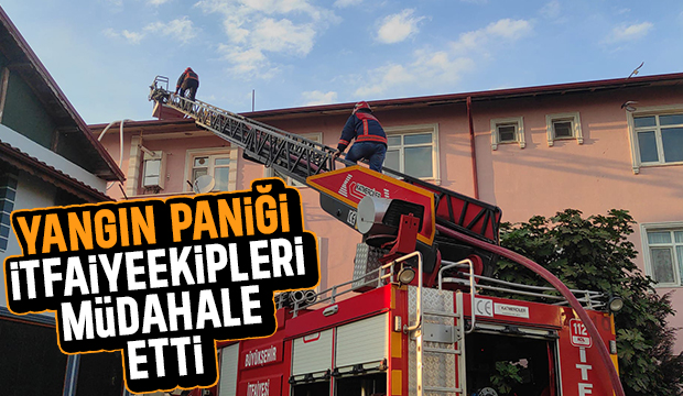 Akyazı'da çatı yangını