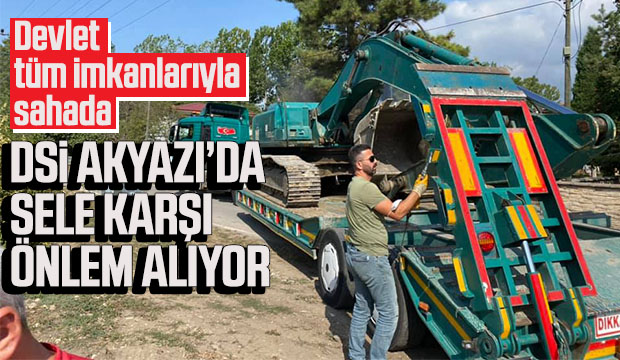 Akyazı'da dere yatakları ıslah ediliyor