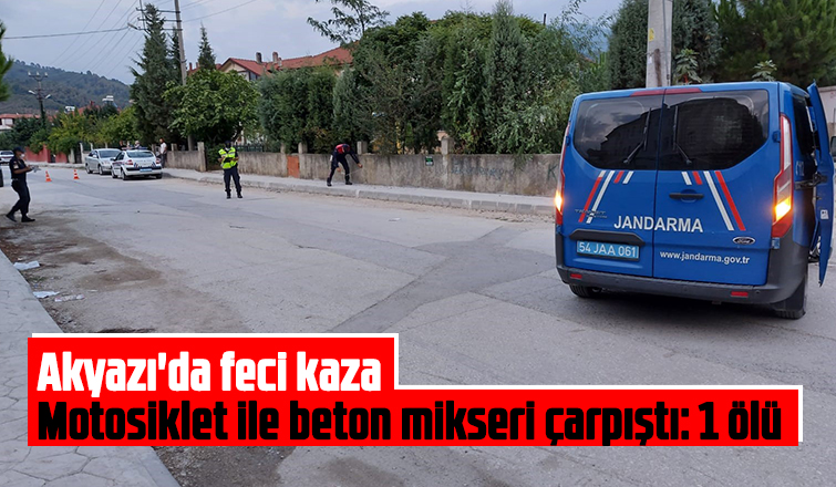 Akyazı'da feci kaza 1 ölü