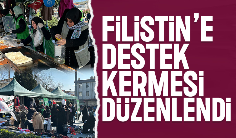 Akyazı'da Filistin’e destek kermesi
