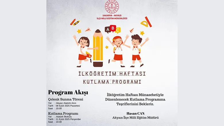 Akyazı'da İlköğretim Haftası kutlanıyor