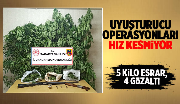 Akyazı'da jandarmadan uyuşturucu operasyonu