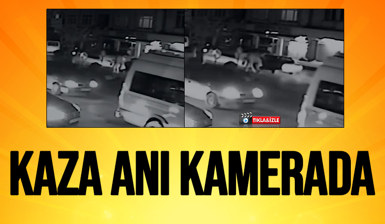 Akyazı'da kadının yaralandığı kaza anı kamerada