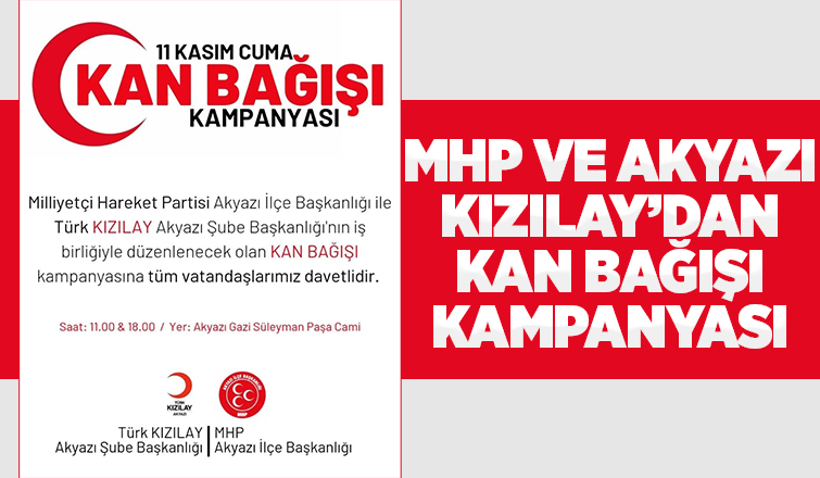 Akyazı'da kan bağışı kampanyası