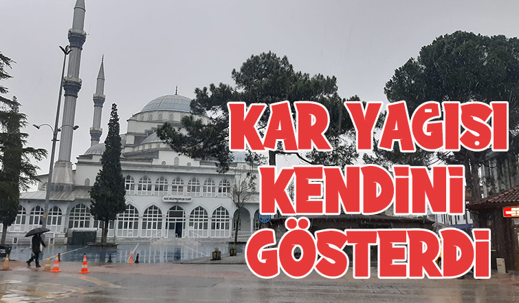 Akyazı'da kar yağışı kendini gösterdi