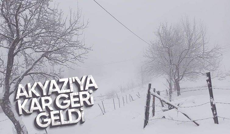 Akyazı'da kar yağışı