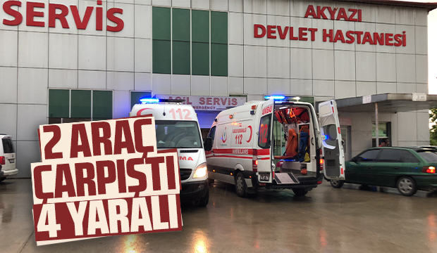 Akyazı'da kaza: 4 yaralı