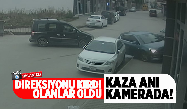 Akyazı'da kaza anı kamerada