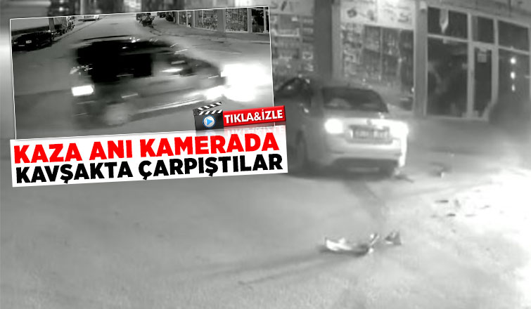 Akyazı'da kaza anı kamerada