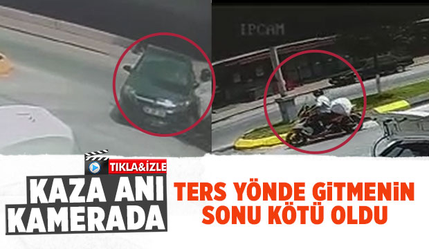 Akyazı'da kaza anı kamerada