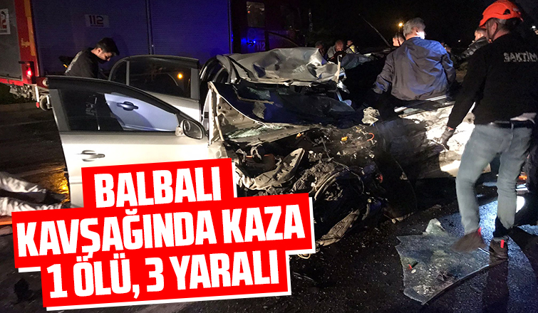 İki otomobilin çarpıştığı kazada 1 kişi öldü, 4 kişi ağır yaralandı