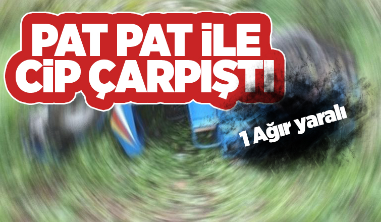 Akyazı'da pat pat ile cip çarpıştı