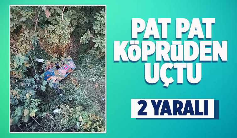 Akyazı'da pat pat köprüden uçtu