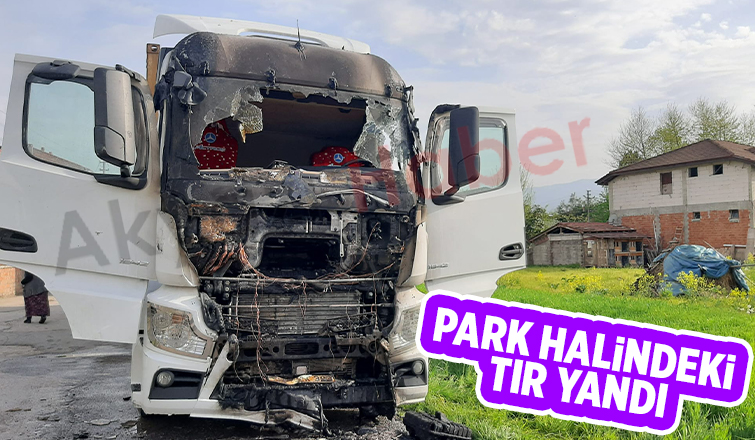 Akyazı'da tır yandı