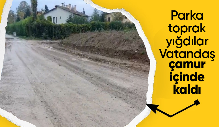 Akyazı'da vatandaşın çamur tepkisi