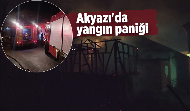 Akyazı'da yangın paniği