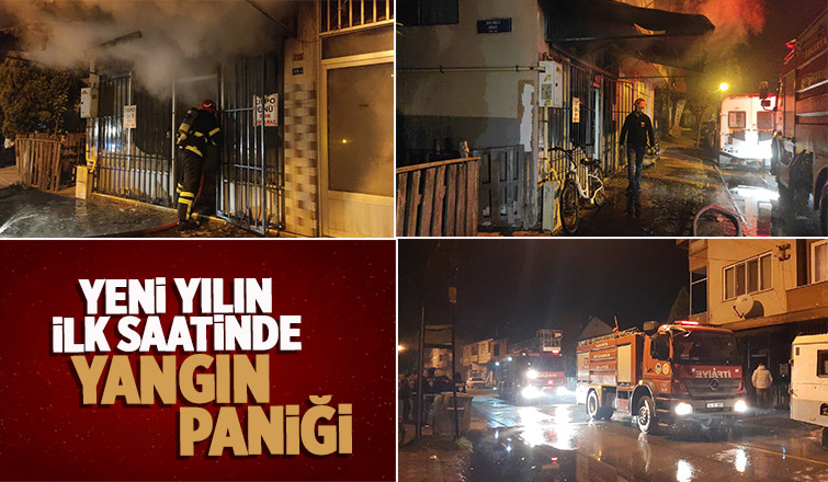 Akyazı'da yeni yılın ilk saatlerinde yangın