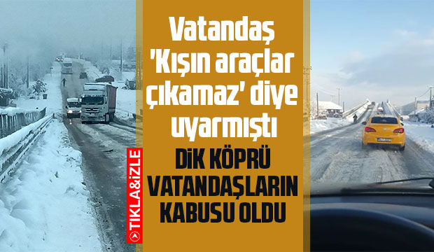 Akyazı'da yollar buz pistine döndü