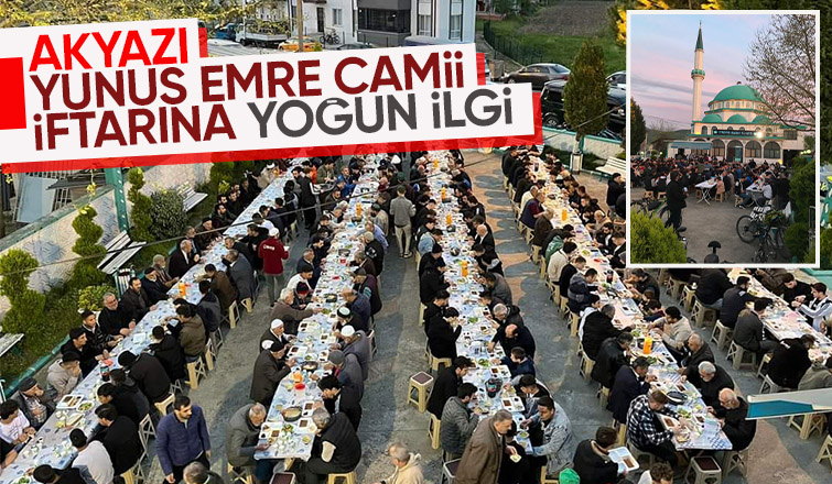 Akyazı daYunus Emre Camii İftarına Yoğun İlgi