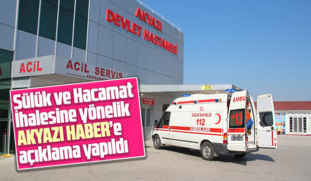 Akyazı Devlet Hastanesinden Açıklama