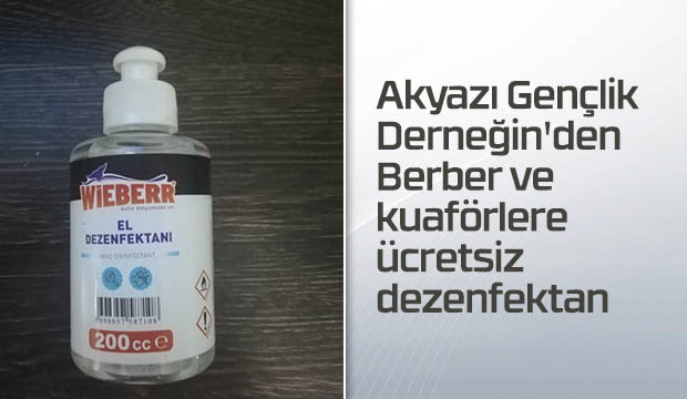Akyazı Gençlik Derneğinden berber ve kuaför esnafına destek