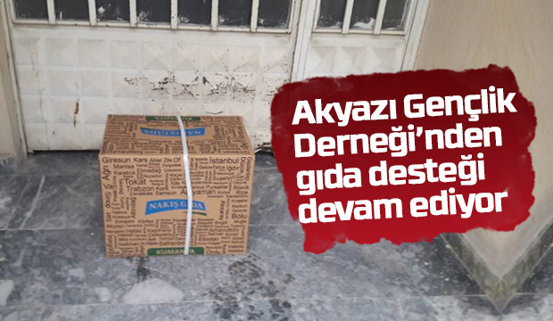 Akyazı Gençlik Derneğinden gıda desteği
