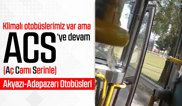Akyazı halk otobüslerinde klima tepkisi