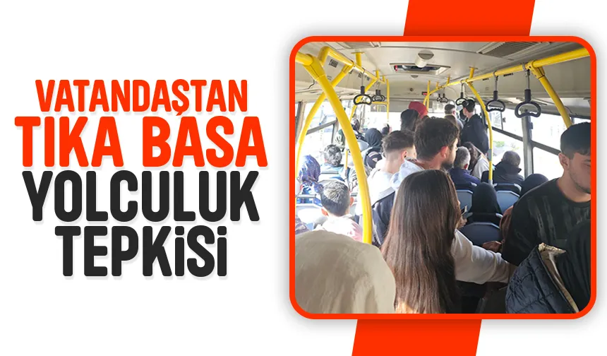 Akyazı halk otobüsünde fazla yolcu tepkisi