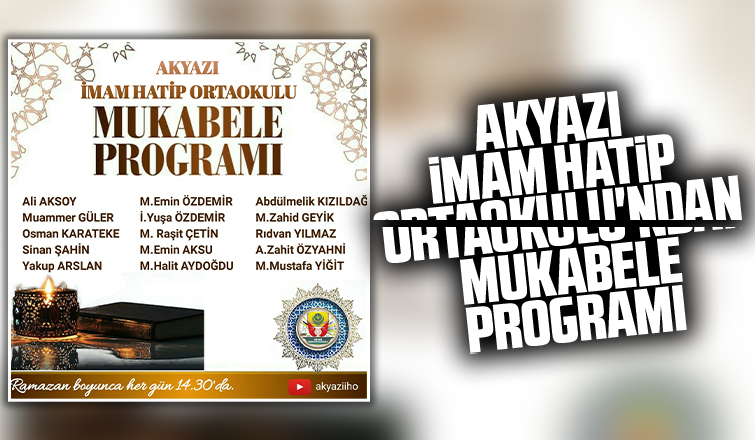 Akyazı İmam Hatip Ortaokulu'ndan mukabele programı